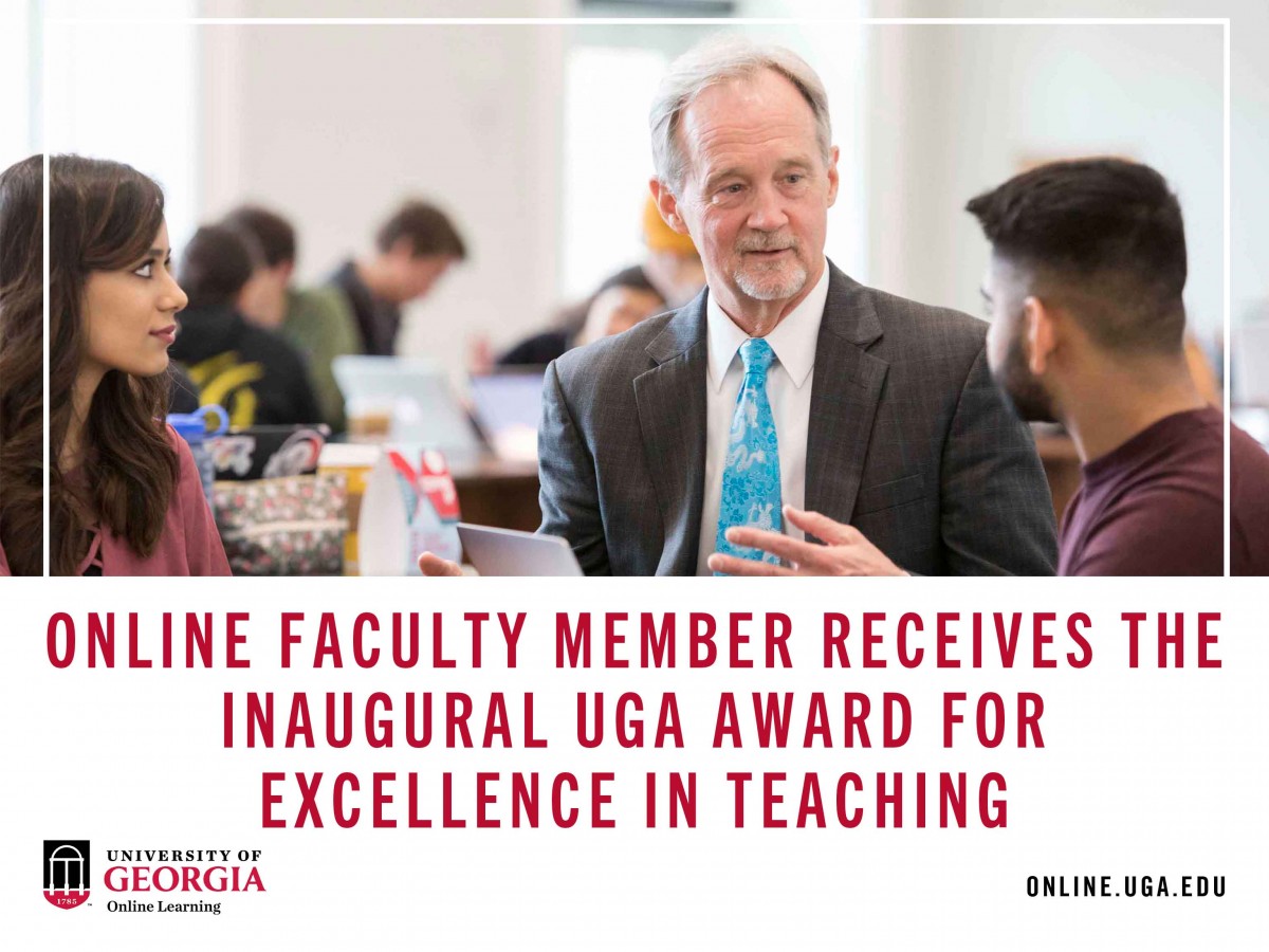 Online faculty member receives the inaugural UGA Award for Excellence in Teaching