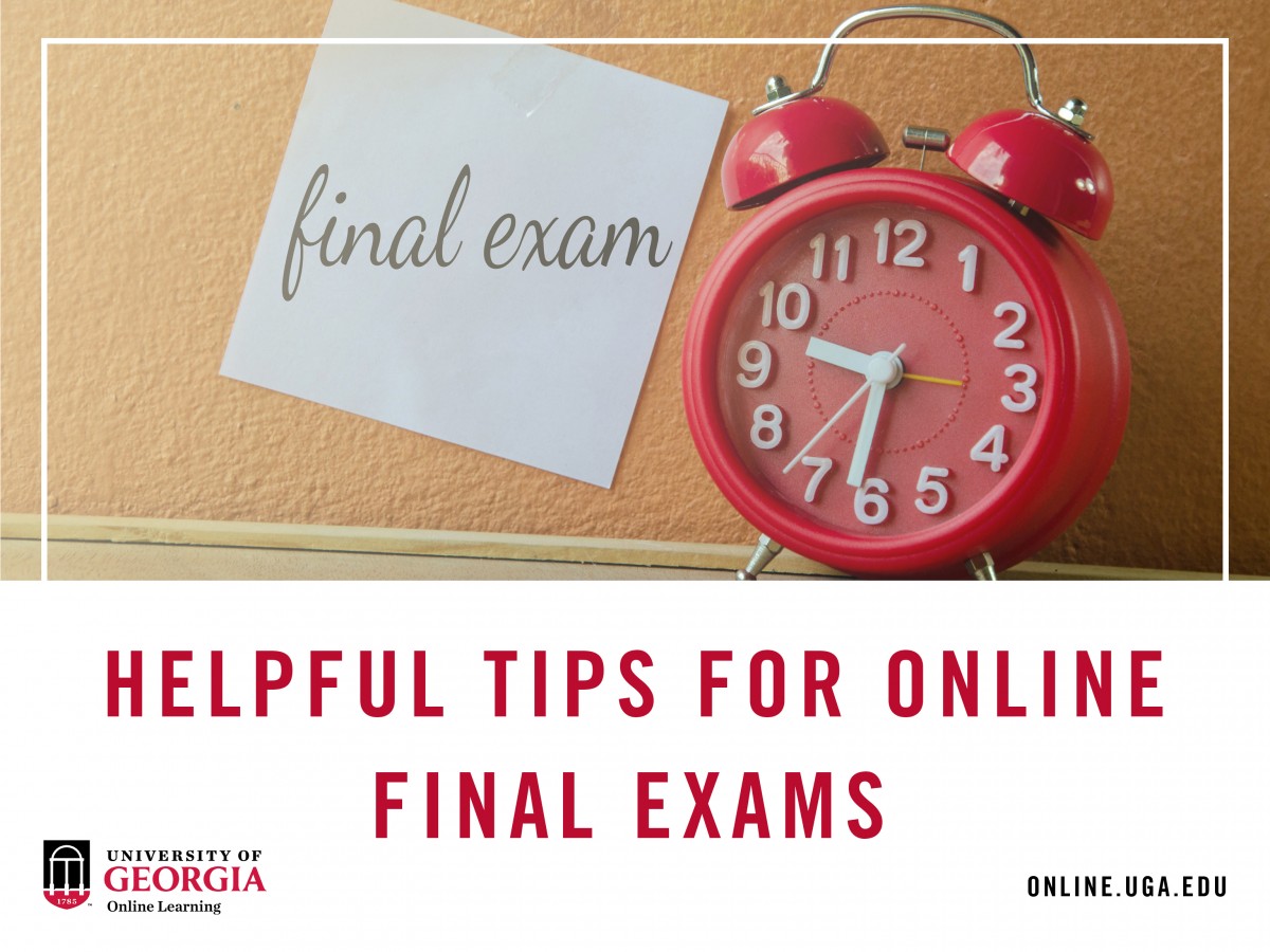 Helpful tips for online final exams