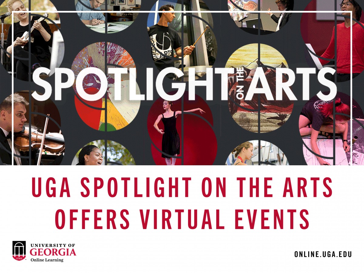 Spotlight on the Arts logo featuring different types or art and artists.