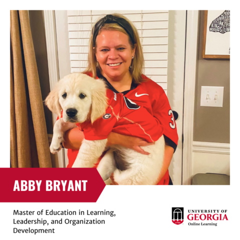 Abby Bryant holding her puppy Bonnie