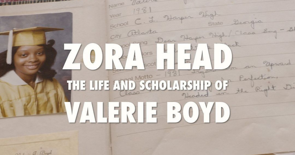 Zora Head The Life and Scholarship of Valerie Boyd Title Screen