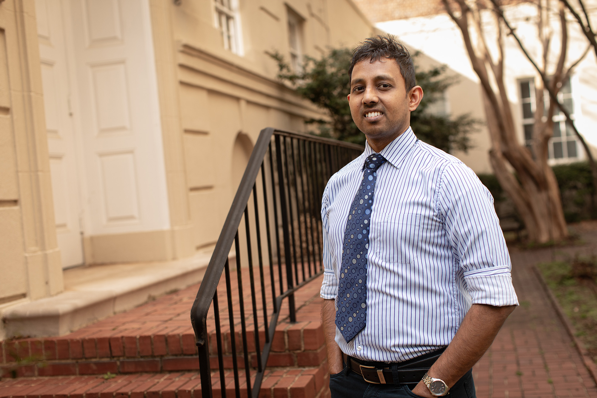 Maduranga Dassanayake on the UGA campus